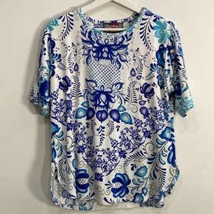 Johnny Was Comfy Farrow Cropped Tee XS